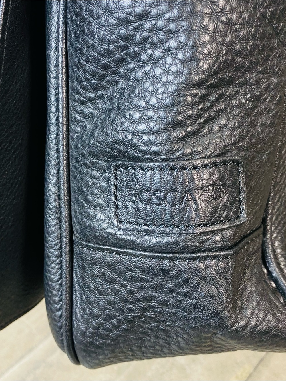 Bosca Tribeca Black Leather Messenger Bag Made In Italy - Picture 6 of 11